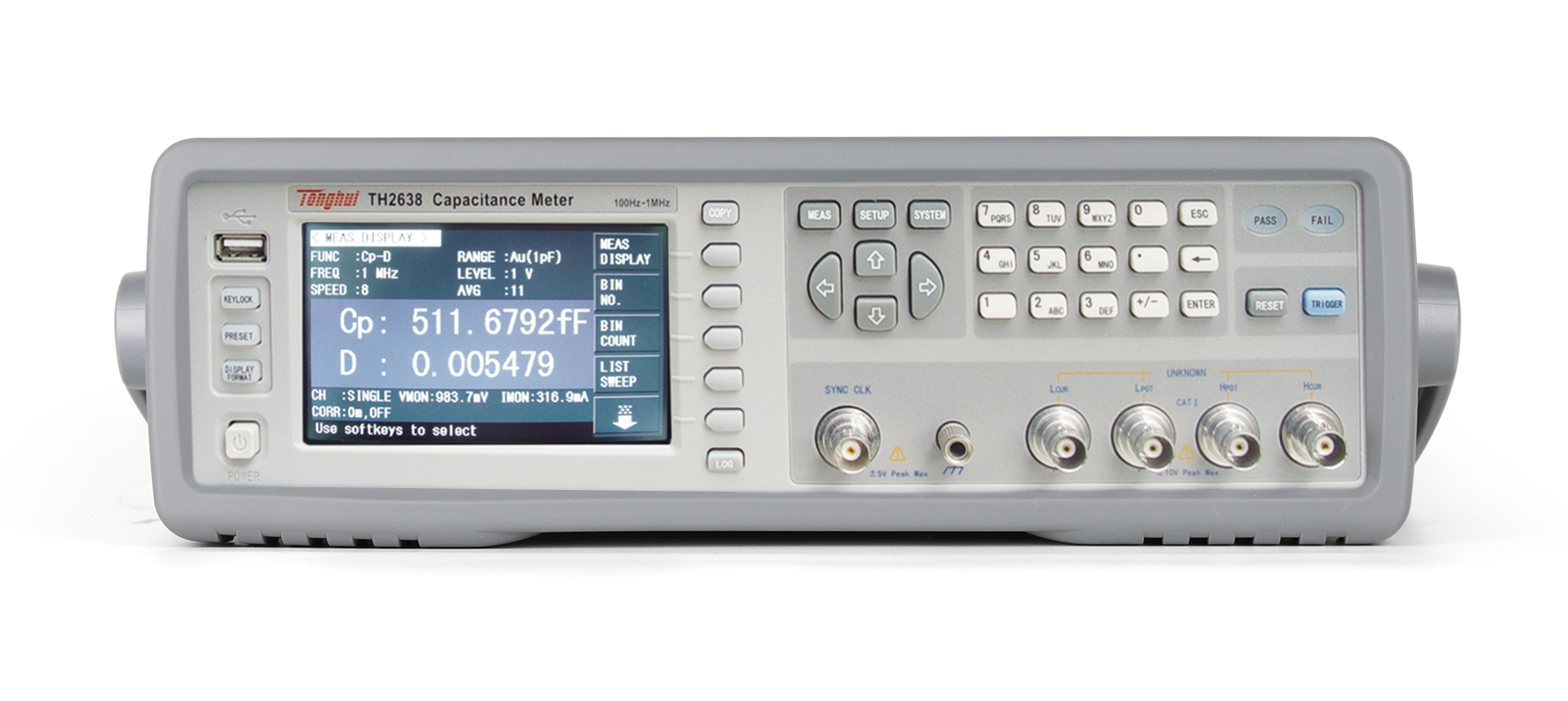 同惠TH2638 高速精密電容測量儀